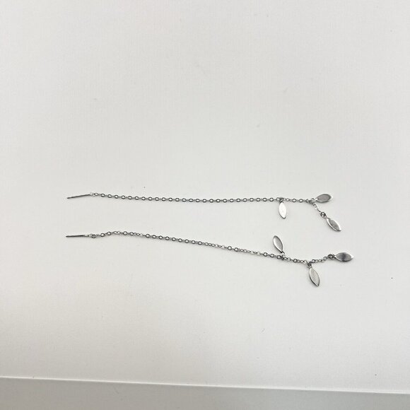 HSN Technibond Earrings Sterling Silver 925 Ear Threads Dangles Boho, Boxed - Picture 5 of 15